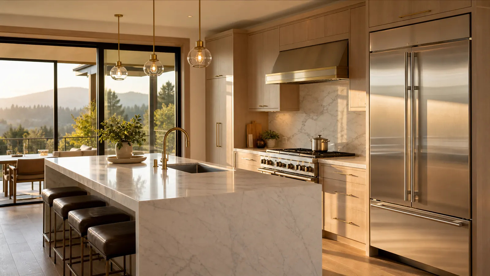 Luxury San Jose kitchen with Sub-Zero and Wolf appliances featured across our South Bay repair guides
